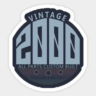 20th Birthday T-Shirt - Vintage 2000 Sticker